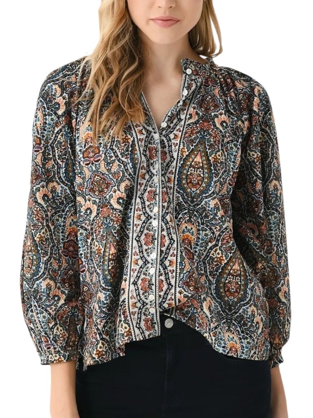 Cleobella Like New Fabiola Raglan Peasant Blouse Boho Organic Vintage-Insp - XS